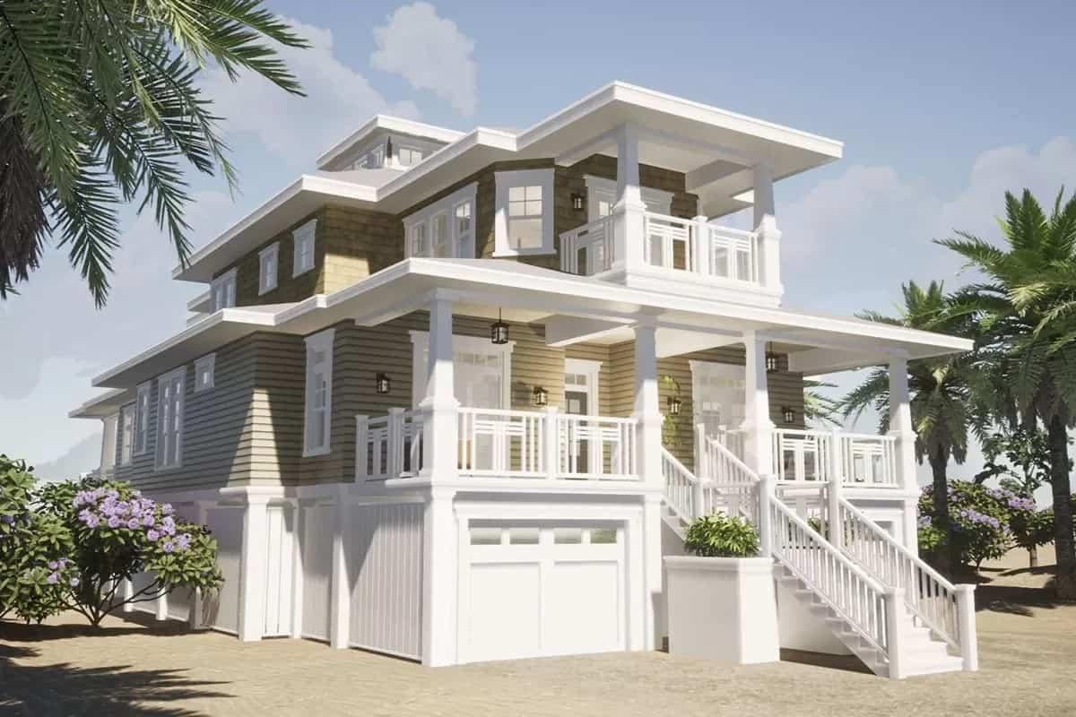 Check Out the Elevated Porch on This Dreamy Craftsman Beach Home