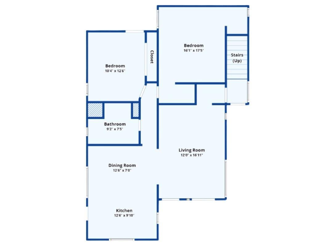 Compact Floor Plan Highlighting a Spacious Living Room