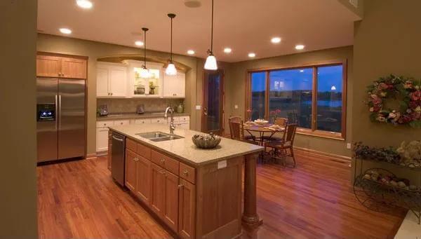 Check Out the Pendant Lighting Highlighting This Craftsman Kitchen Island