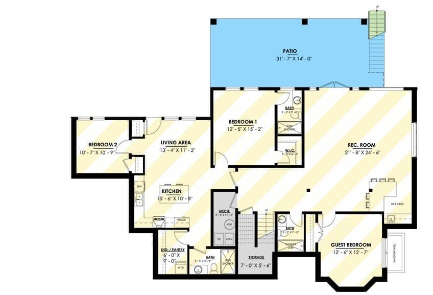 Look at This Floor Plan with a Spacious Rec Room and Inviting Patio Access
