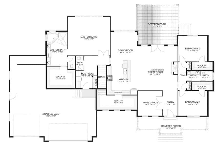 Exploring a Thoughtfully Designed Floor Plan with a Great Room and Home Office