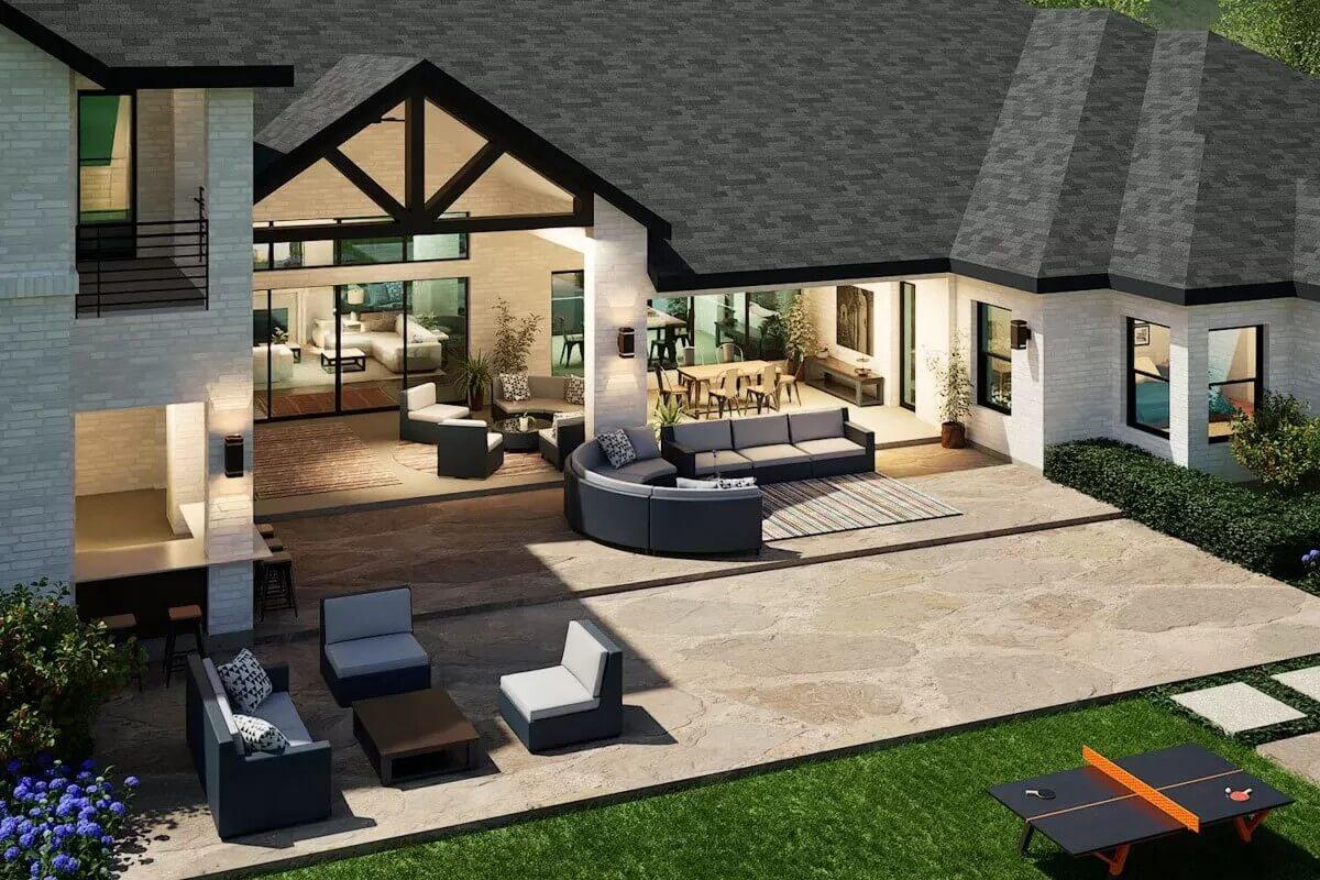 Explore This Inviting Outdoor Living Space with Seamless Indoor-Outdoor Flow