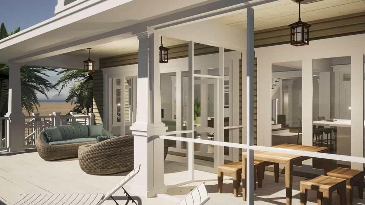 Relax on This Craftsman Porch With Classic White Railings