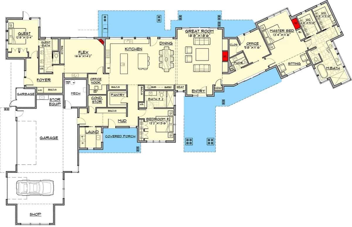 Expansive Floor Plan with a Dedicated Guest Suite and Flex Space