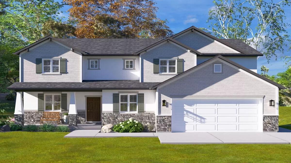 Classic Craftsman Exterior with Inviting Front Porch