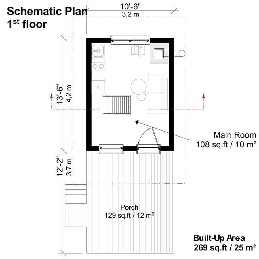 Exploring a Compact Floor Plan with a Spacious Porch