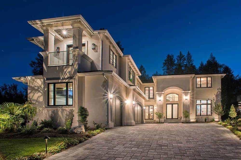 Wow, Look at the Dramatic Nighttime Lighting on This Elegant Facade