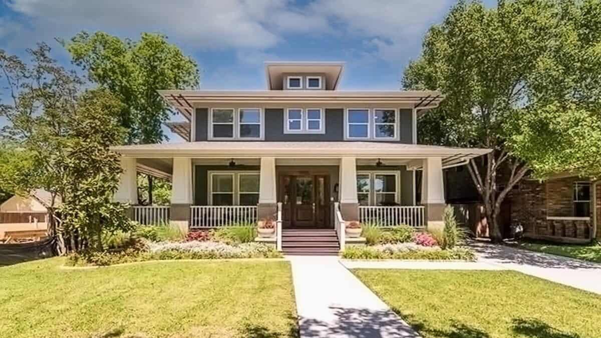 Check Out the Classic Craftsman Porch with Its Stately Columns