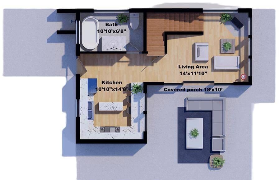 Exploring the Efficient Layout of This Compact Floor Plan