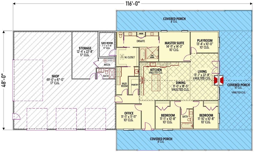 Expansive Floor Plan Featuring a Handy Mud Room and Vaulted Ceilings