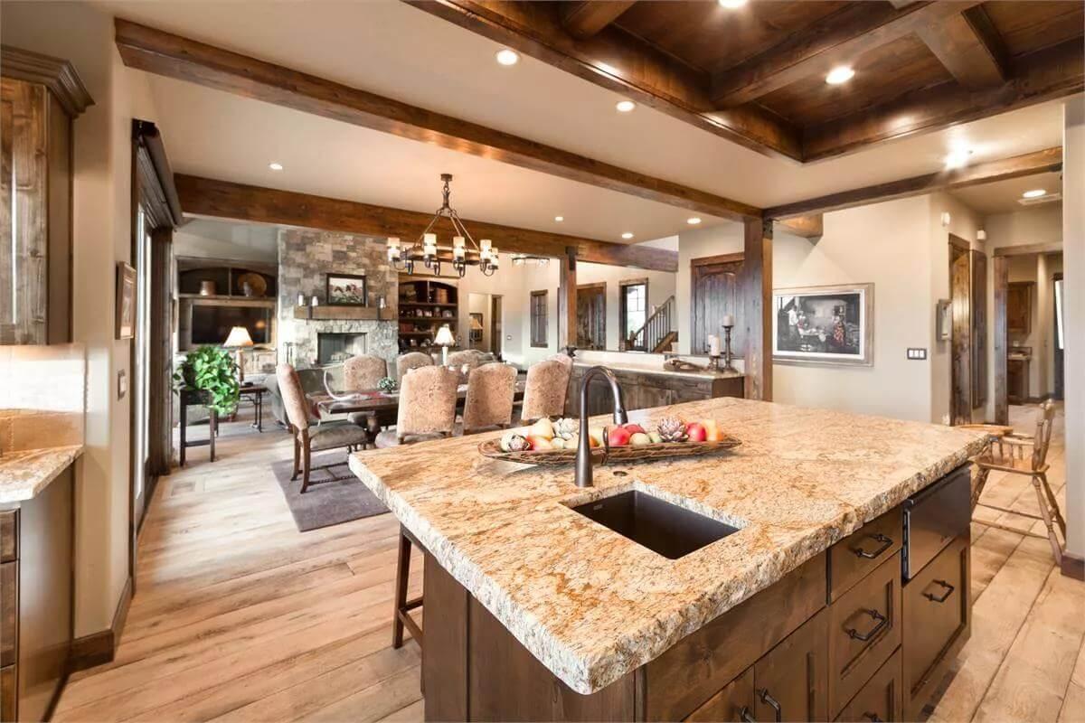 Check Out the Cohesive Flow from Kitchen to Great Room