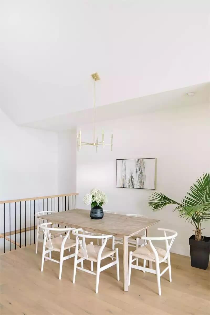 Admire the Minimalist Dining Area with Scandinavian Flair