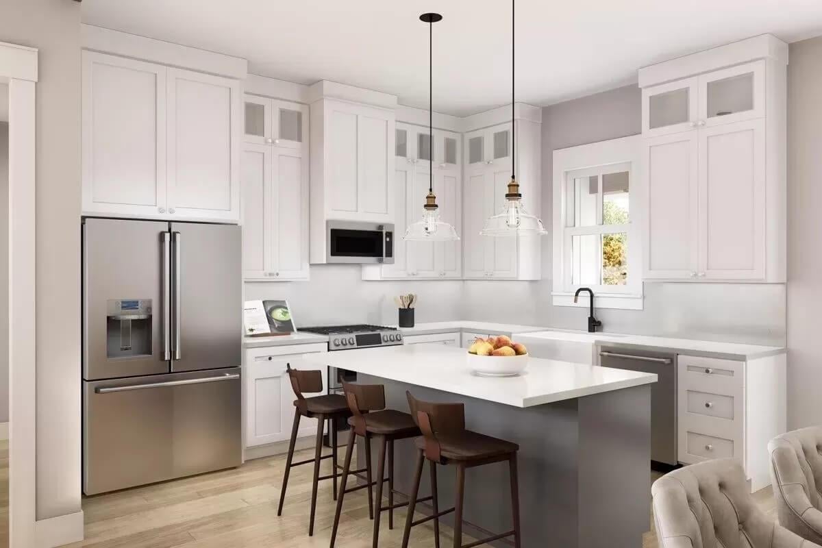 Wow, Check Out Those Classic Shaker Cabinets in This Bright Kitchen