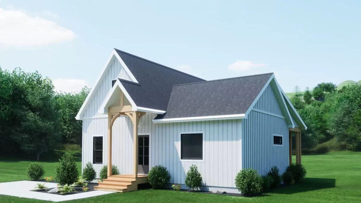 Check Out the Striking Board-and-Batten Siding on This Modern Cottage