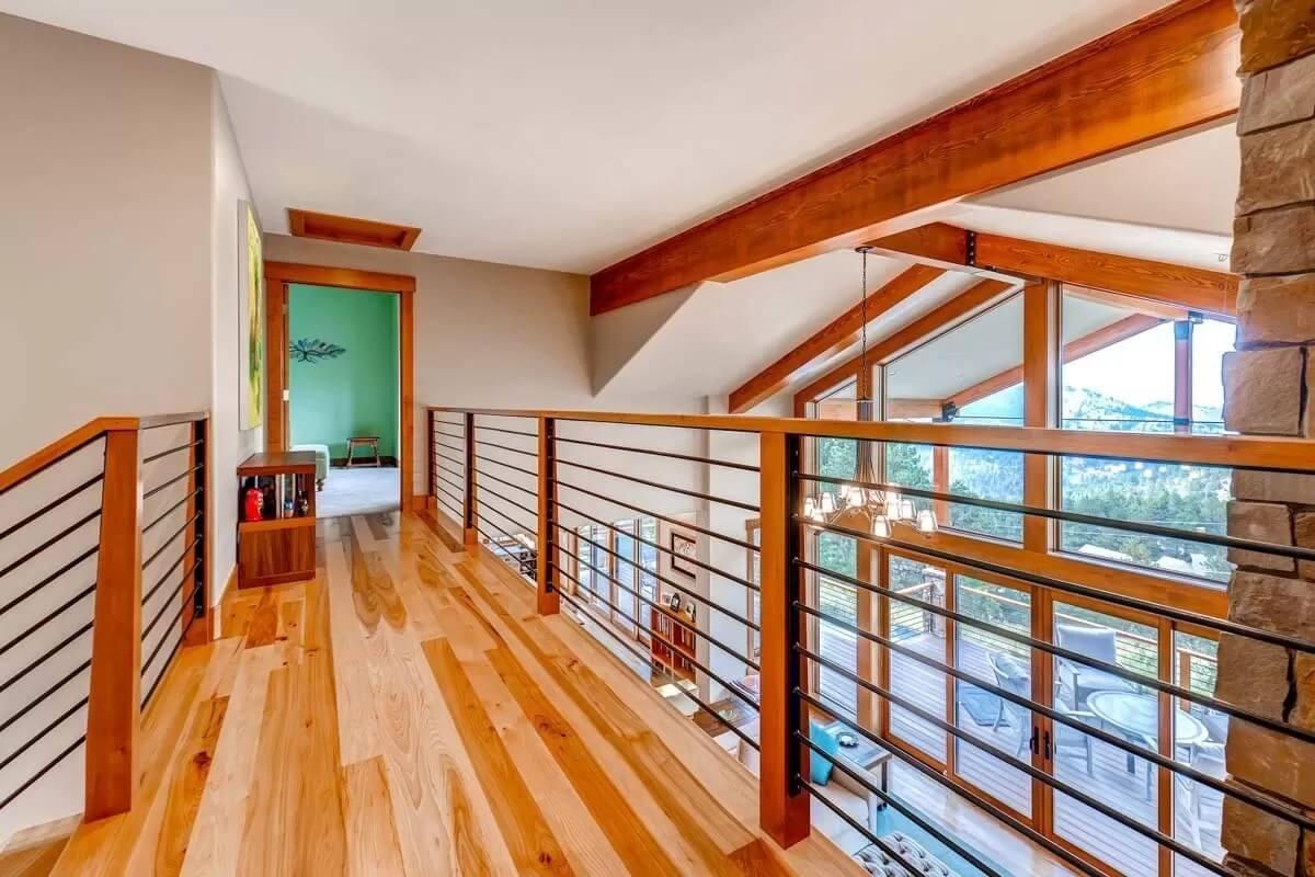 Look at These Warm Wood Tones and the Lofty View from This Upper Level