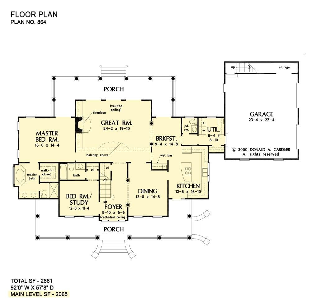 Explore This Spacious Home with a Vaulted Great Room and Wraparound Porch