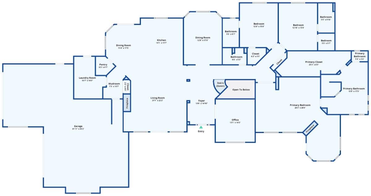 Expansive Floor Plan with Versatile Living Spaces