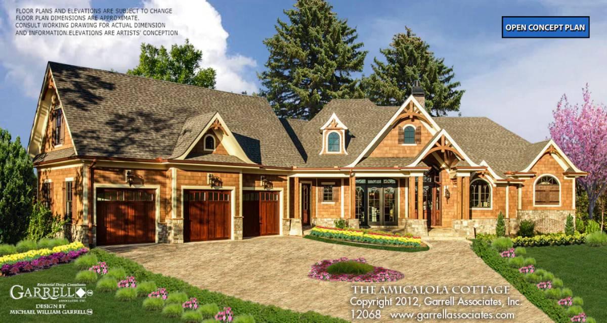 Check Out the Charming Gabled Rooflines on This Cottage-Style Home