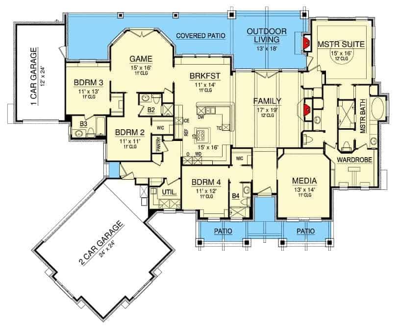 Explore This Spacious Floor Plan with a Game Room and Media Center