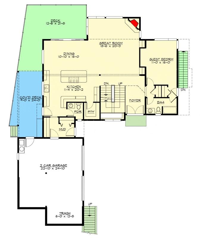 Explore This Spacious Layout Featuring a Great Room and Covered Deck