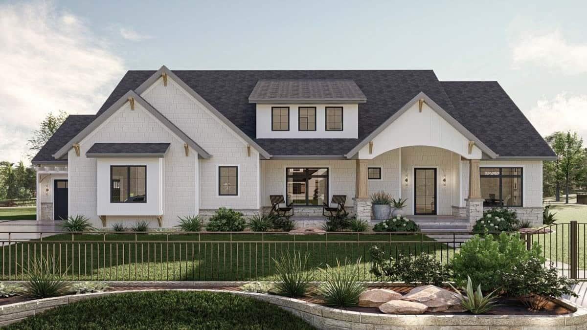 Modern Farmhouse with a Beautiful Front Porch