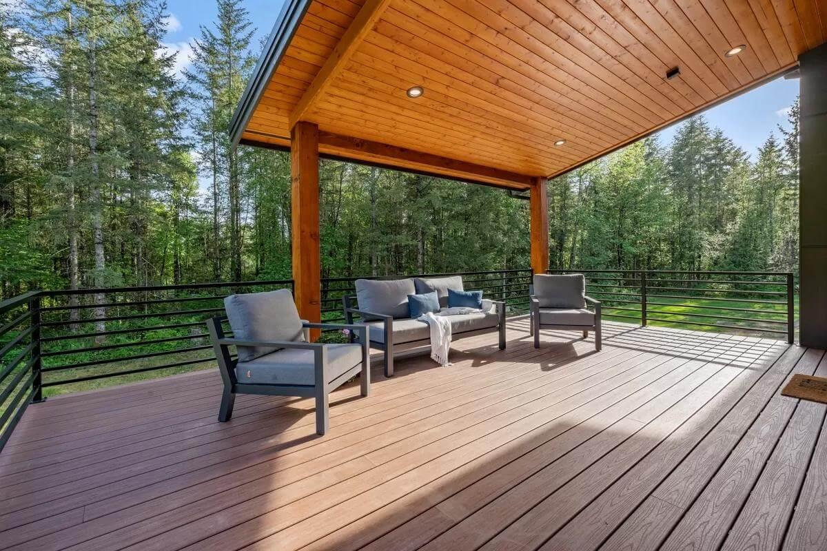 Wow, Check Out the Expansive Deck with Forest Views