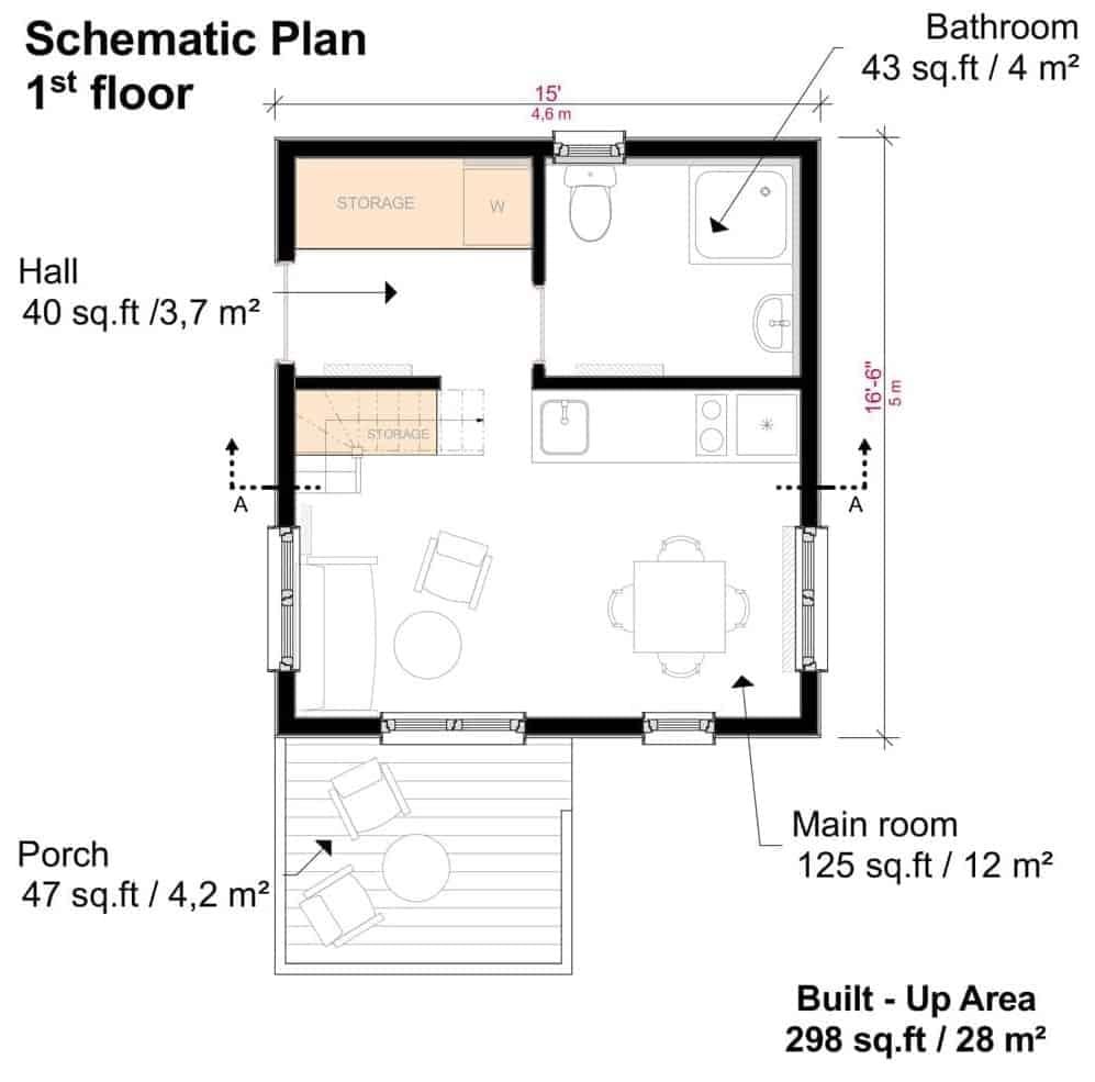 Compact and Clever: Exploring a Two-Story Tiny Home Plan