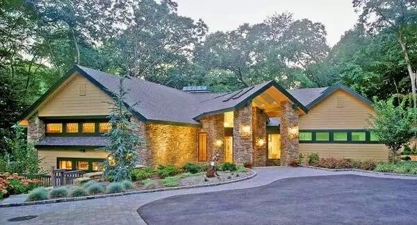 Mid-Century Modern Home with Striking Stone Facade