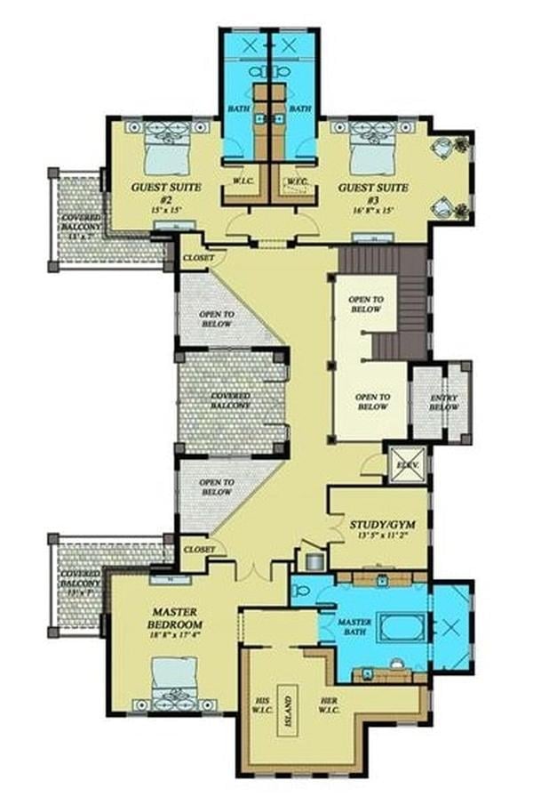 A Spacious Upper Floor Plan with Dual Guest Suites and Master Retreat