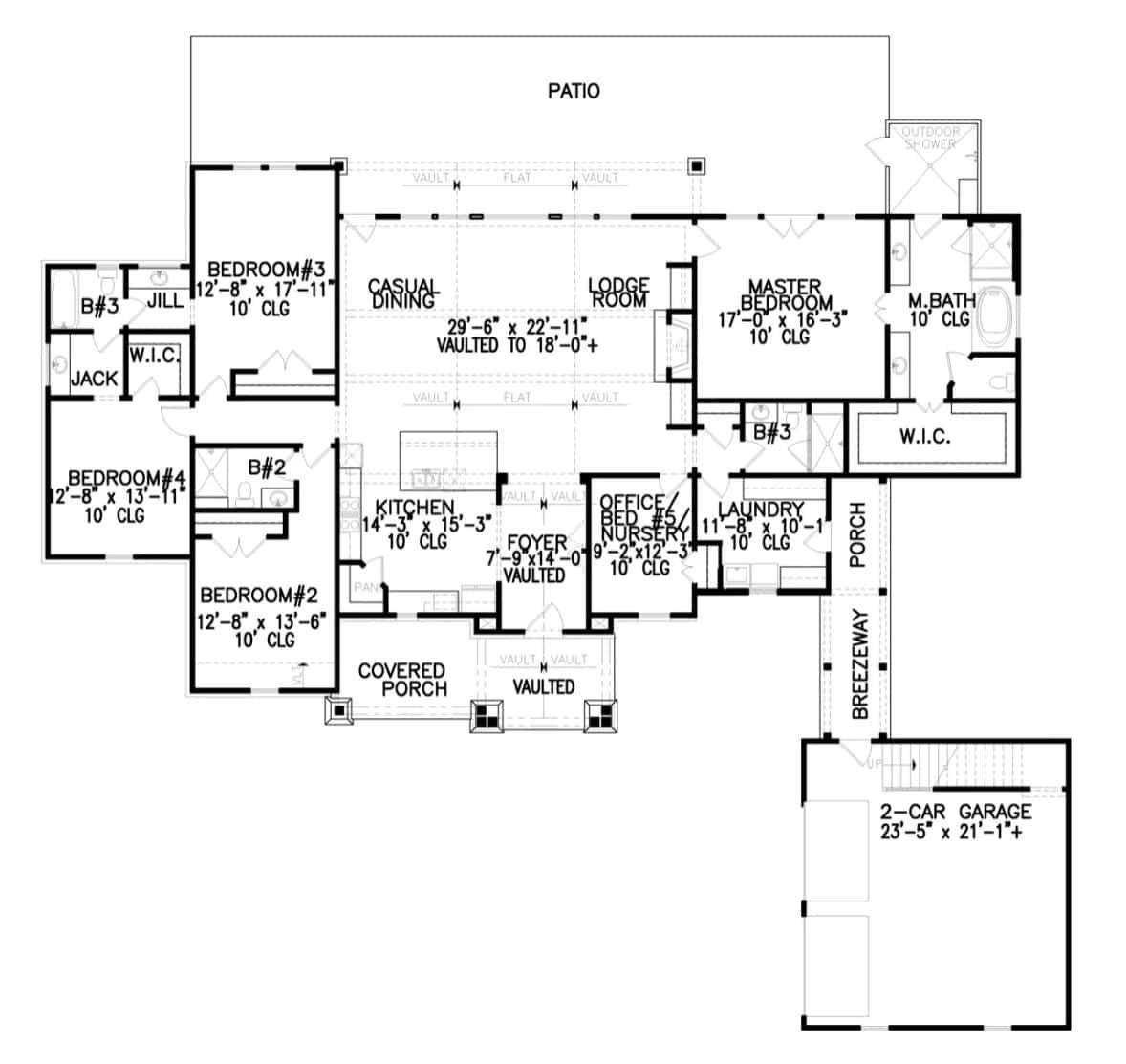 Explore This Thoughtfully Designed Floor Plan with a Breezeway