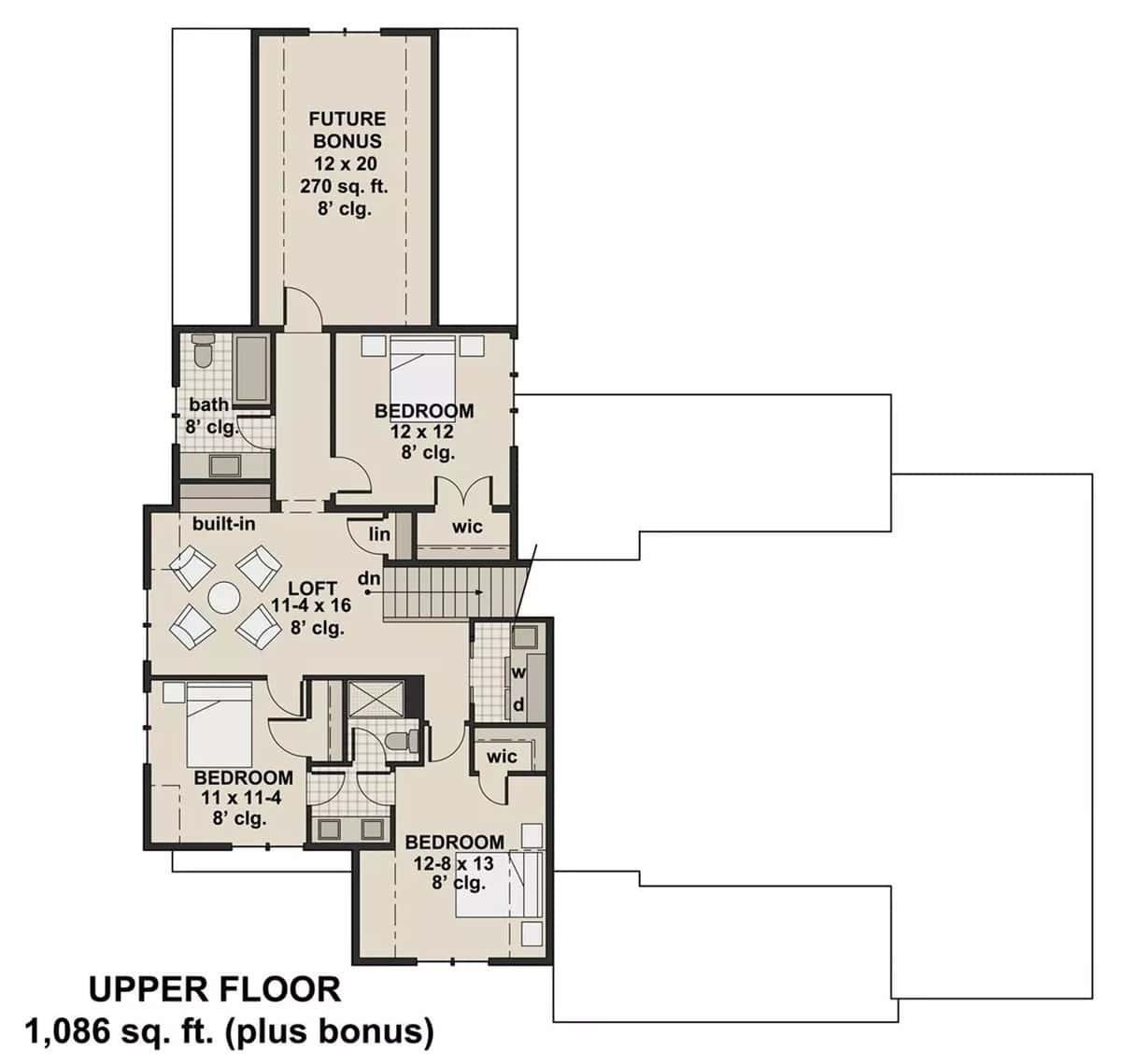 Exploring the Upper Floor with a Spacious Loft Area