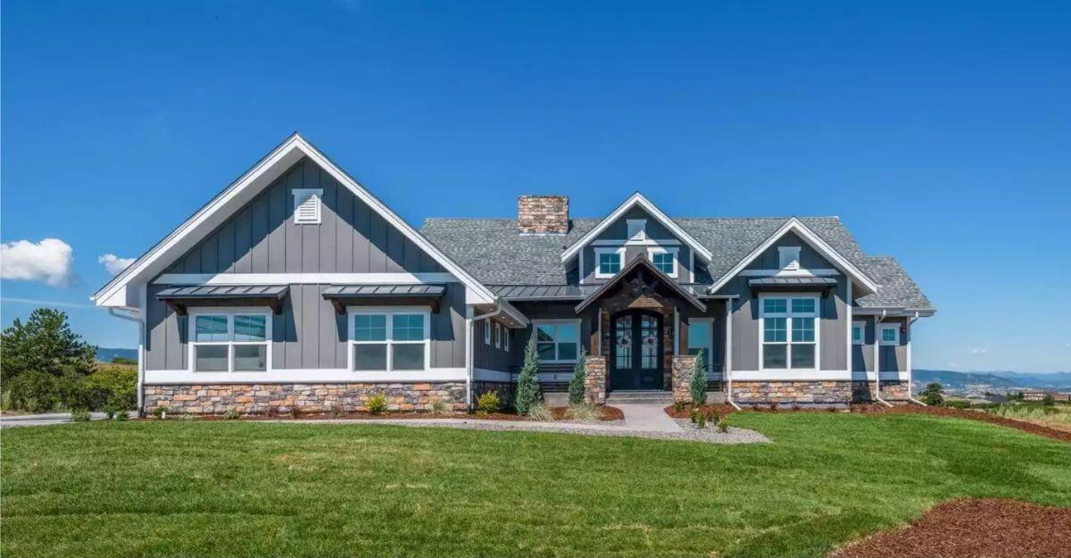 Take in the Classic Gable Rooflines and Stone Accents