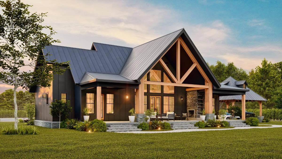 Look at Those Vaulted Ceilings Framed by Dramatic Trusses