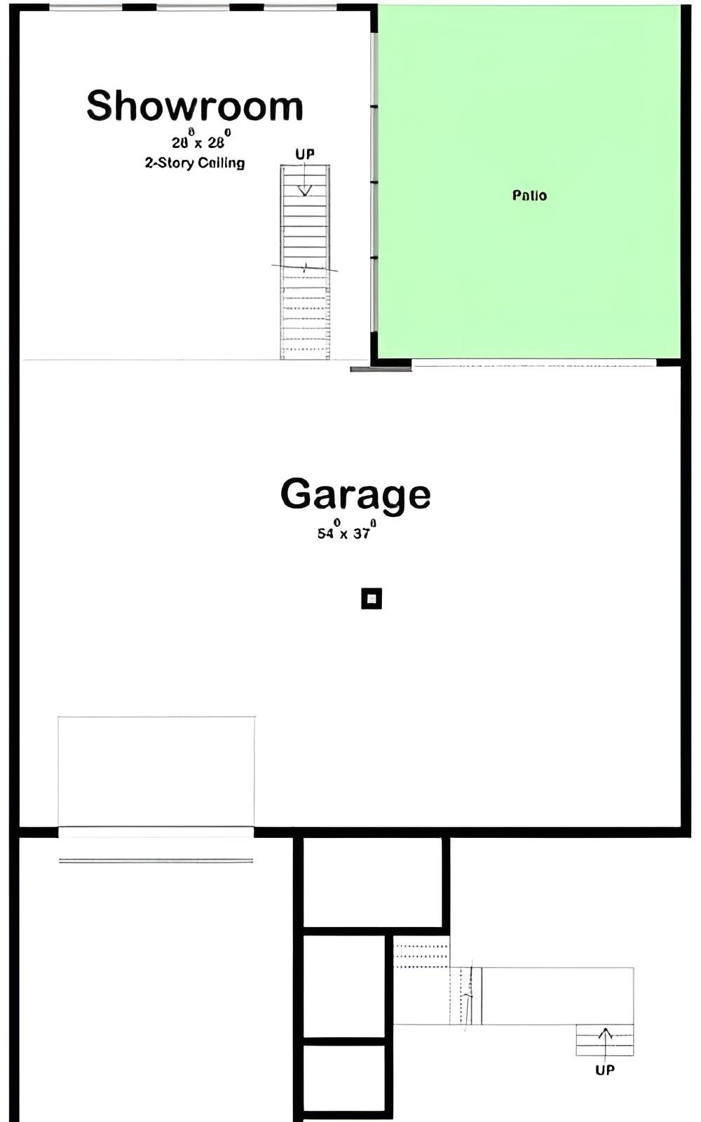 Explore the Expansive Garage and Showroom Combo