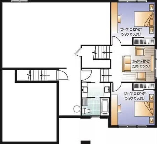 Smart Second Floor Layout with Adjacent Bedrooms