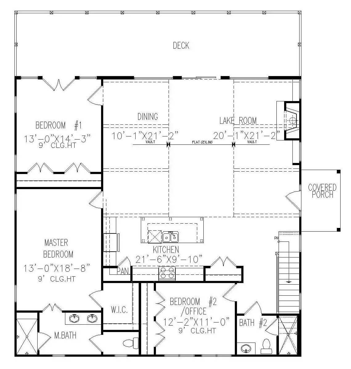 Explore the Spacious Open Floor Plan with Vaulted Ceilings