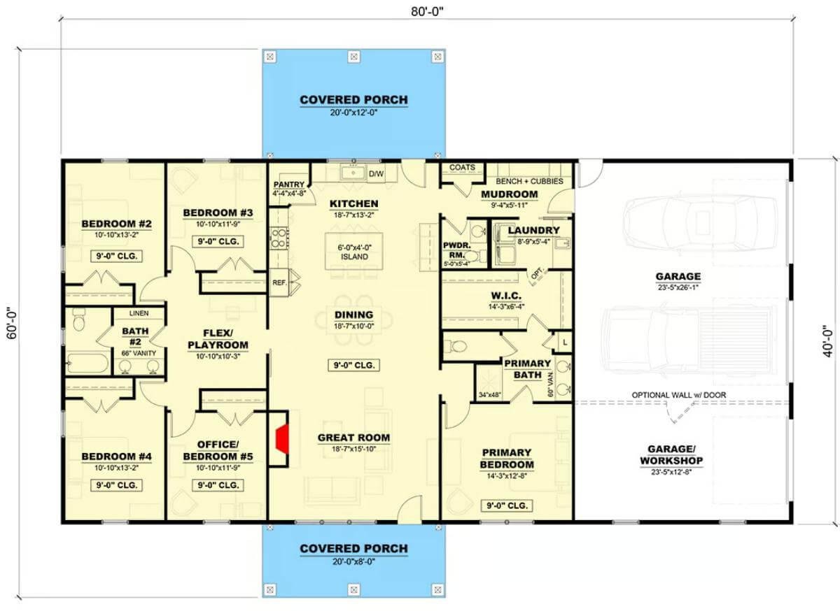 Spacious Family Home with a Dual-Purpose Garage and Workshop
