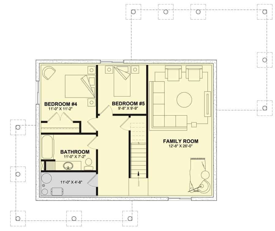 Check Out This Smartly Designed Upper Floor Plan with a Spacious Family Room