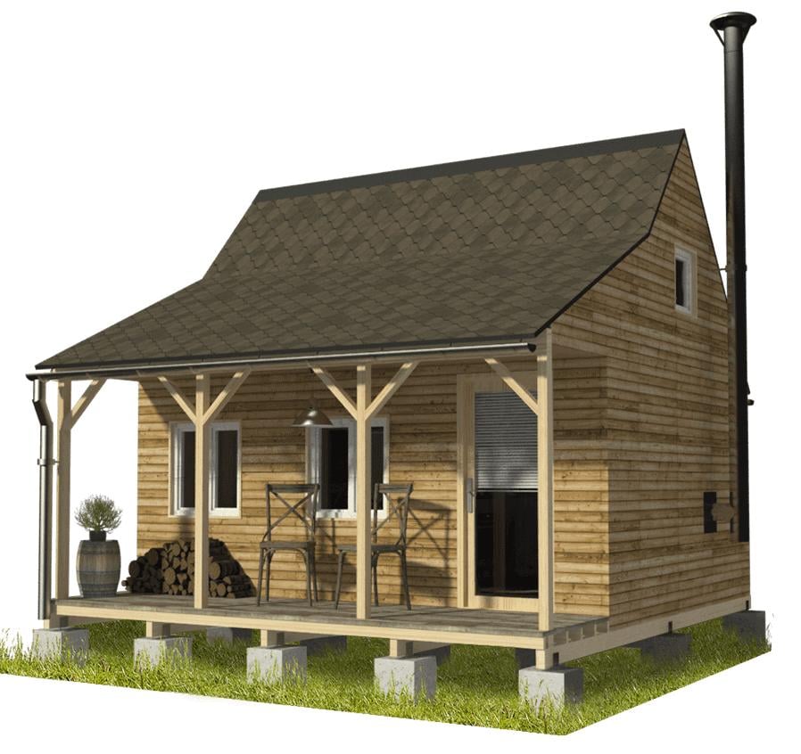 Charming Two-Story Cabin with a Cozy Front Porch