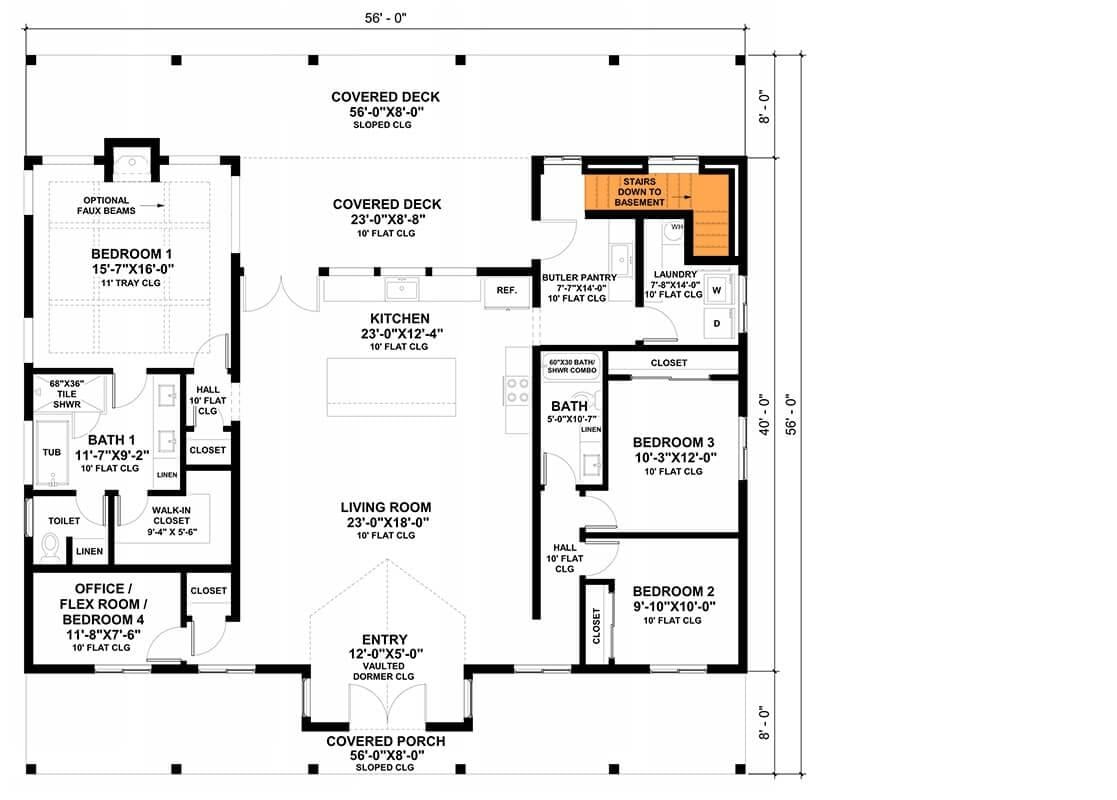 Explore the Versatile Layout with an Office/Flex Room Just Off the Entry