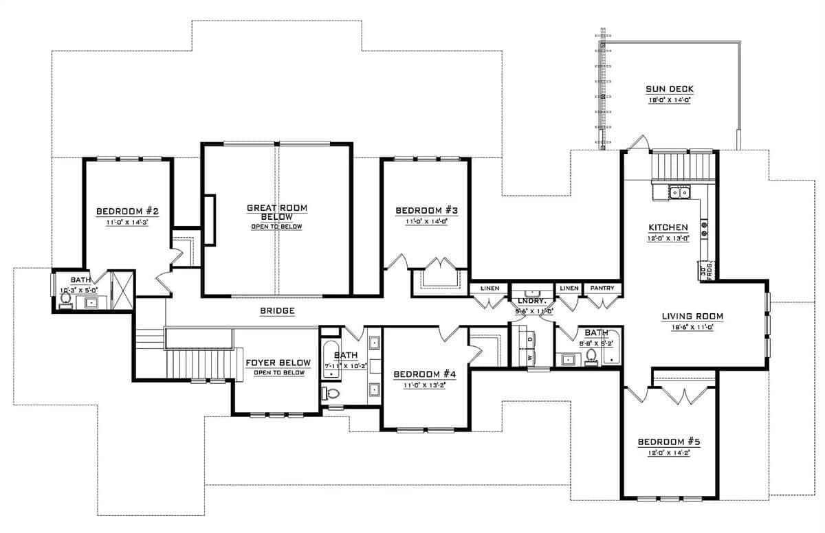 Discover the Thoughtful Bridge Connecting Bedrooms in This Floorplan