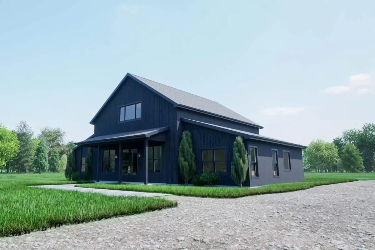 Wow, That Black Siding Against the Greenery Looks Fantastic