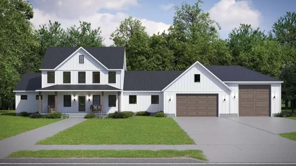 Check Out This Modern Farmhouse with a Striking Metal Roof