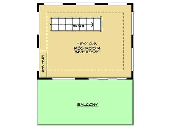 Explore the Top-Floor Rec Room with Attached Balcony