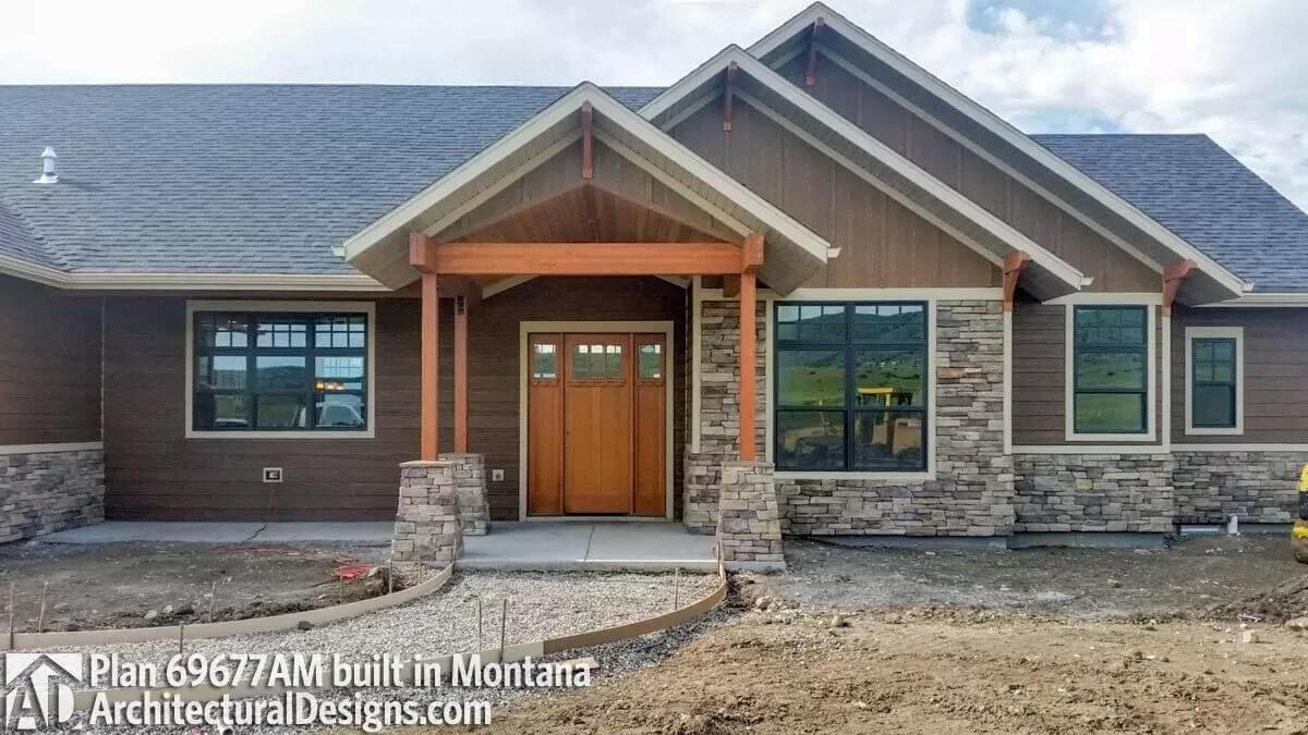 Classic Craftsman Front Porch with Bold Column Accents
