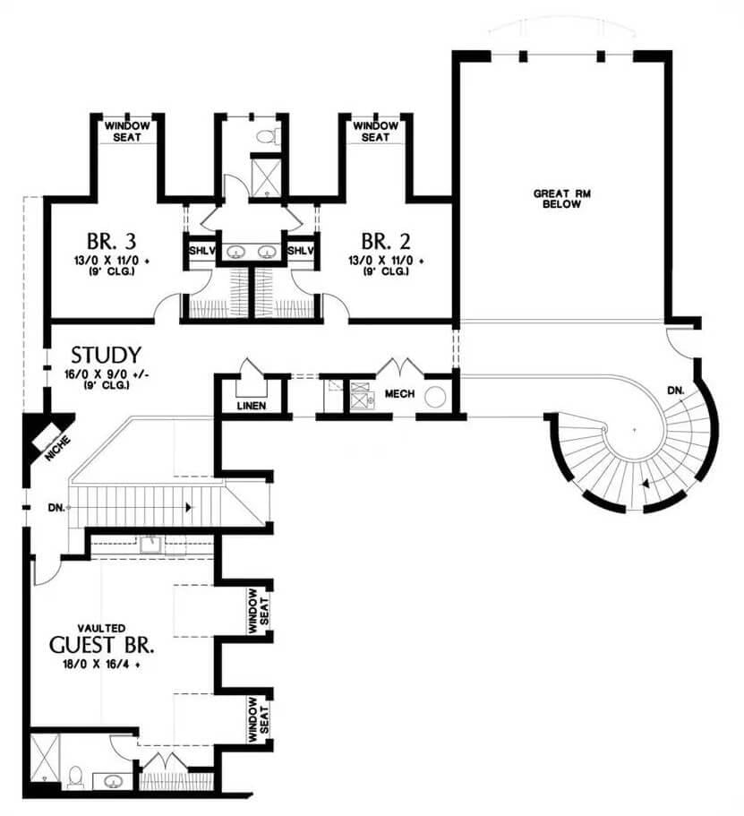 Intriguing Layout with Dedicated Study and Vaulted Guest Room