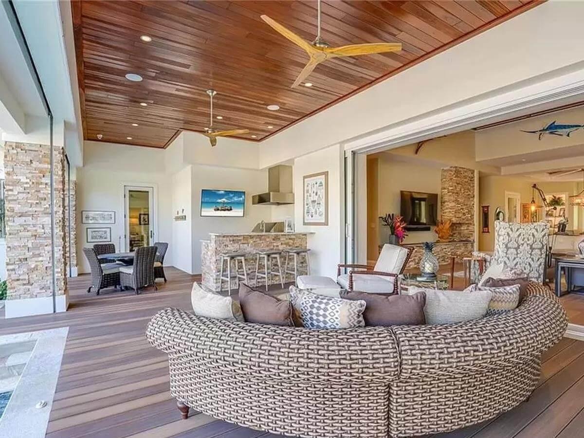 Wow, Look at That Stunning Wooden Ceiling and Indoor-Outdoor Flow