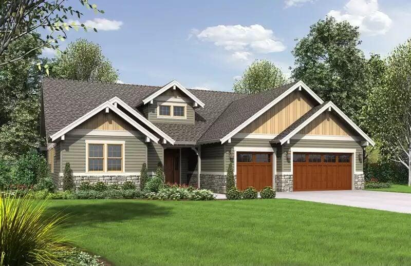 Craftsman Facade with Charming Gabled Rooflines
