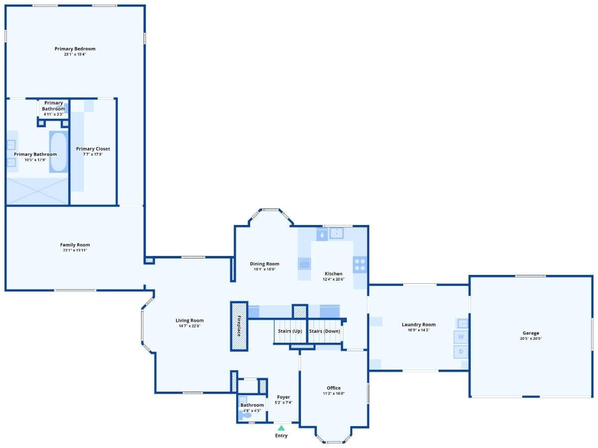 Step Into This Spacious Floor Plan With a Convenient Central Living Area