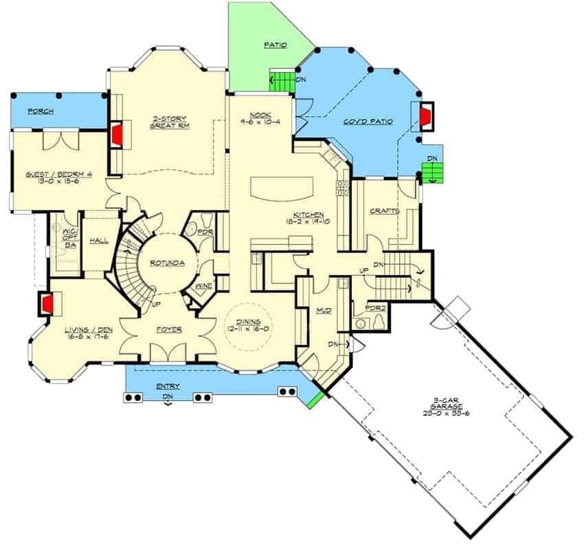 Explore the Spacious Two-Story Great Room in This Floor Plan